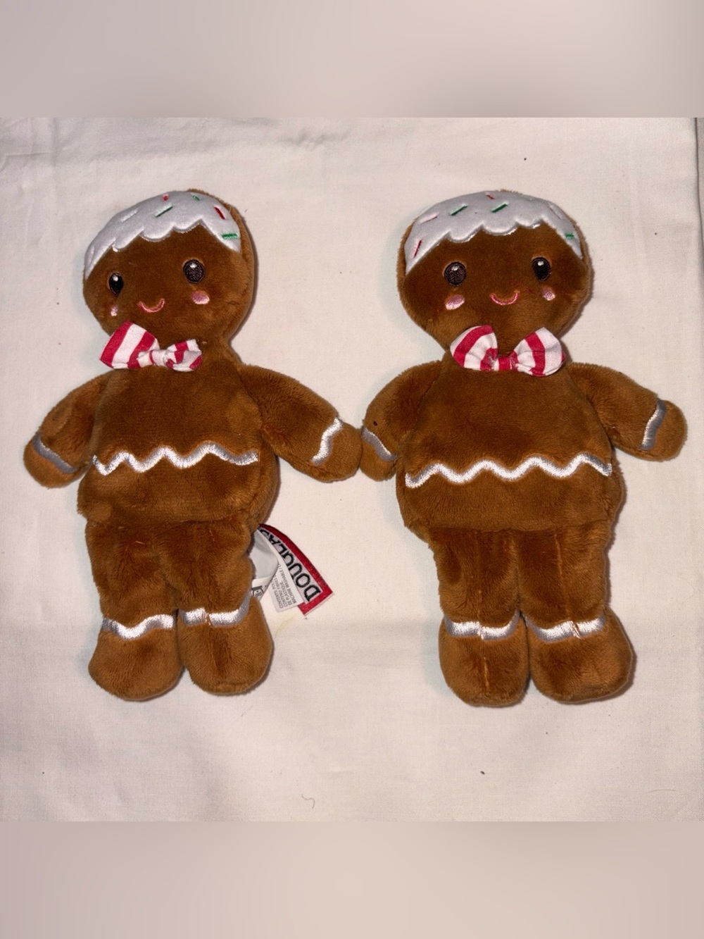 Gingerbread Boy #15881, 7.5" Douglas Plush Animal Gingerbread Christmas Lot of 2